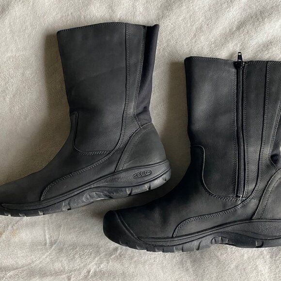 KEEN Leather Women's Presidio 2 Mid Calf Leather Boot - Black - Size 40/9.5 - Picture 3 of 7